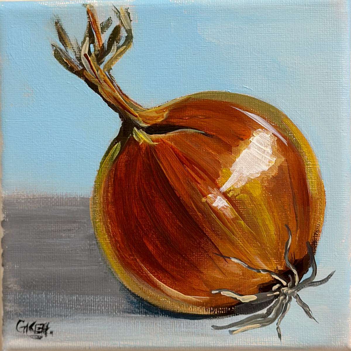 Onion | Acrylic on Canvas 6x6