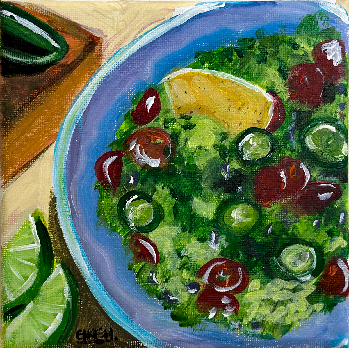 Guacamole | Acrylic on Canvas 6x6