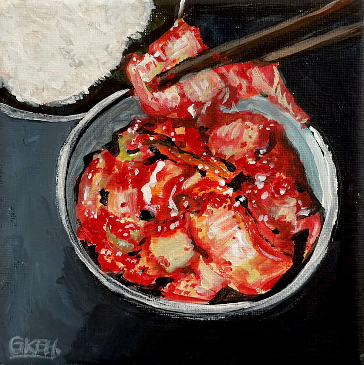 Kimchi | Acrylic on Canvas 6x6