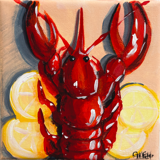 Lobster | Acrylic on Canvas 6x6