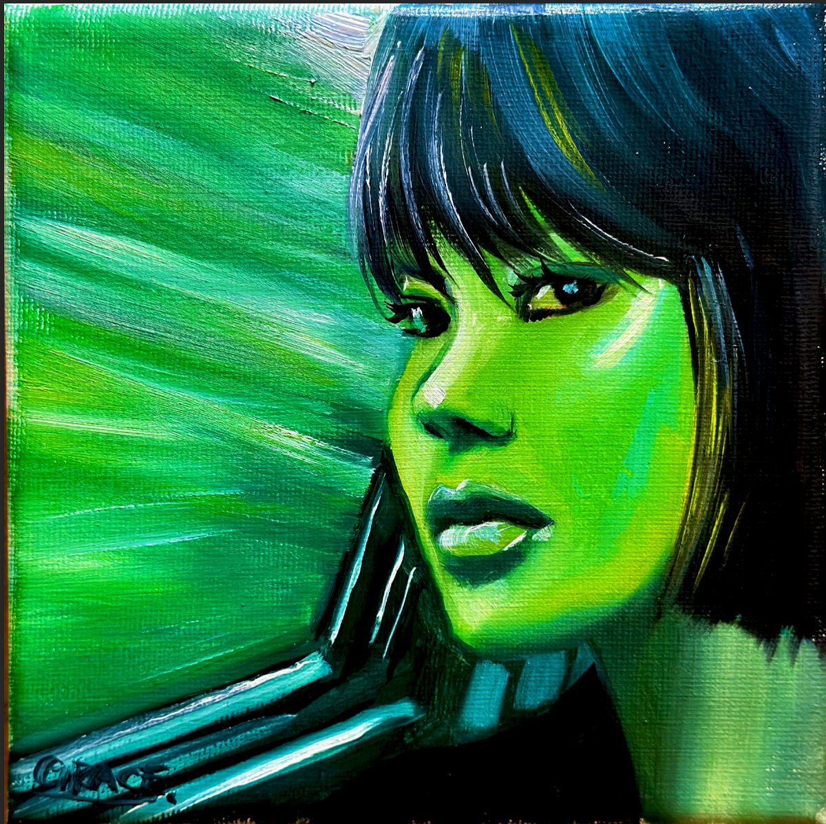 "Briana" Oil on Canvas 6x6